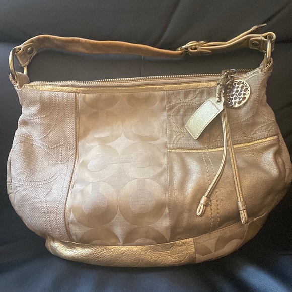 Coach Gold Hobo Shoulder Bag - Picture 2 of 10